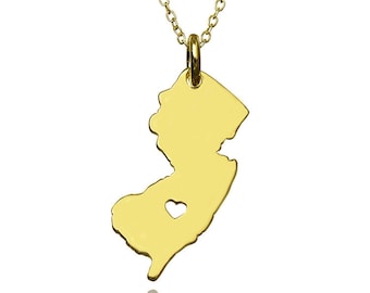 New jersey Necklace , New jersey State Necklace, Best gift for memory