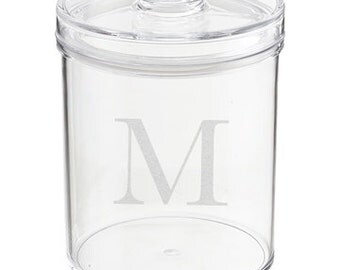 Personalized Engraved Lucite Cookie Jar with Air Tight Cover