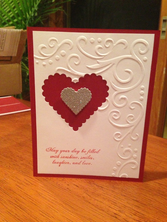 Stampin Up Valentine's Card by CarolsSecretTreasure on Etsy