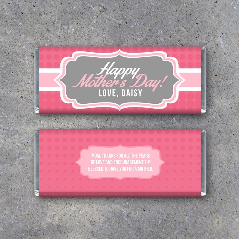 Happy Mother's Day Personalized Candy Bar Wrappers