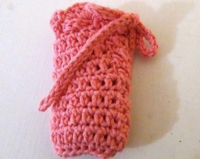 Soap Saver - Set of 2 - Pink and Green crochet soap sack