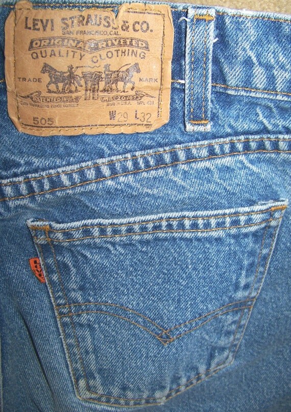 SALE Vintage Men&#39;s Levis 505 Jeans Size 29x32 Orange Tab
