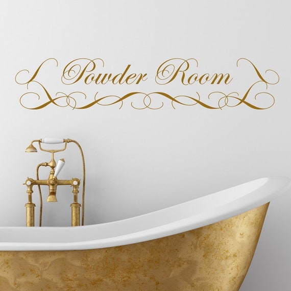 Powder Room Bathroom Wall Sticker Vinyl Decal Art Transfer