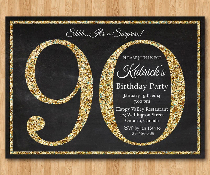 Free 90Th Birthday Invitations 3