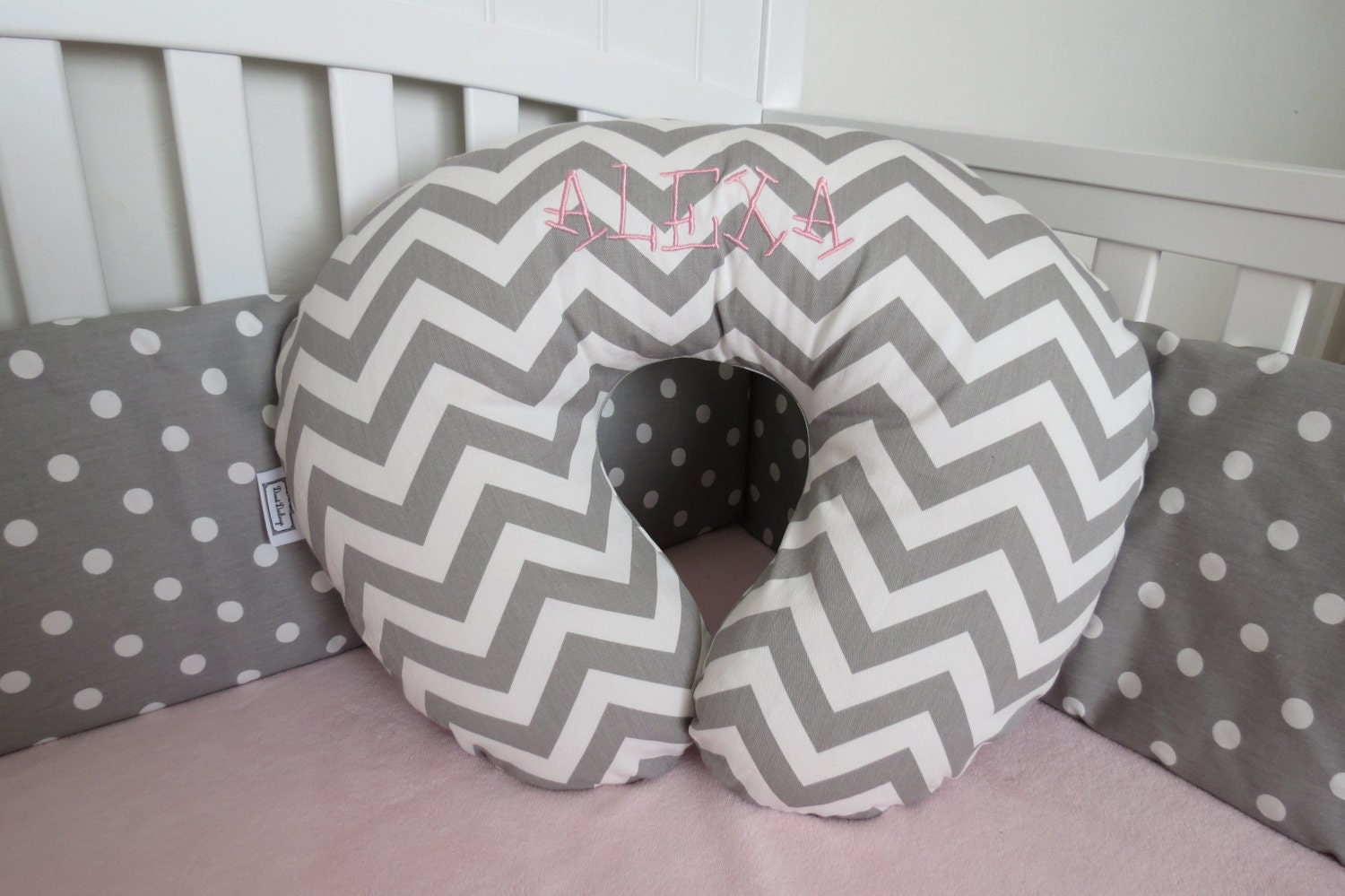 Chevron and Minky Boppy Cover Boppy Pillow Cover Nursing