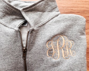 Monogram Shirts, Monogram Sweatshirt, Monogram Pullover, Monogram Jacket, Sweatshirt, Monogram quarter zip, Monogram Sweater