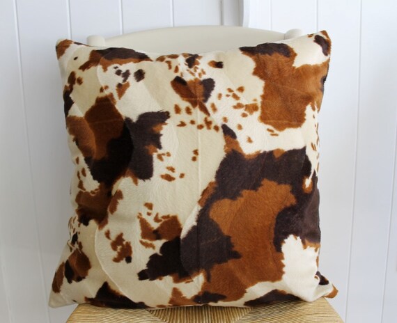 cow fur pillow