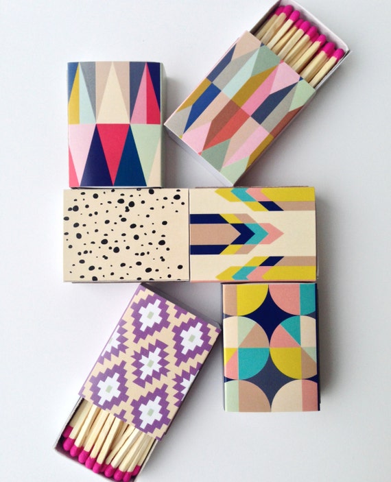 Decorative Matchboxes set of 6