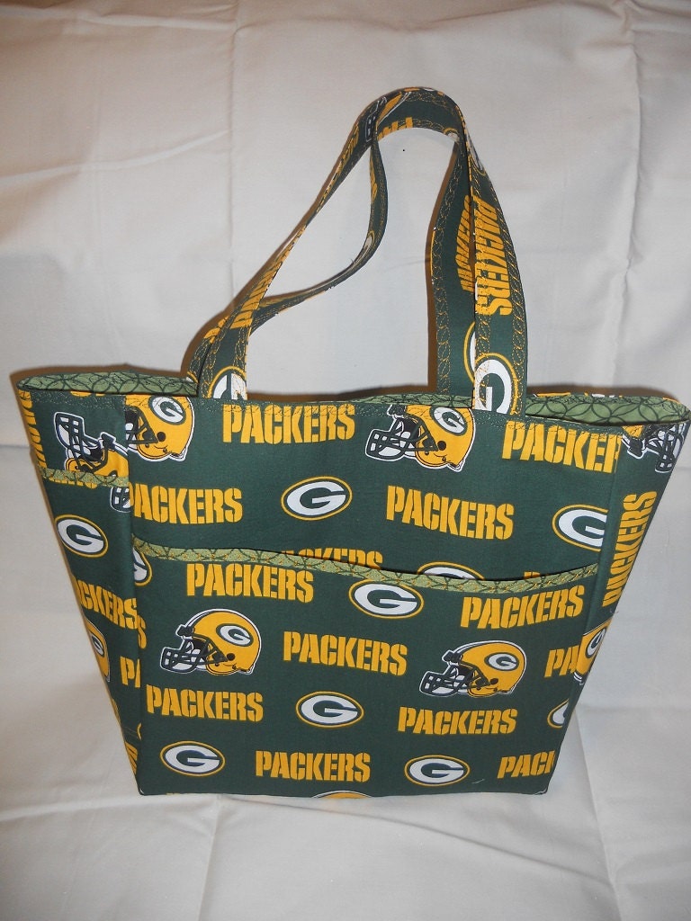 Green Bay Packers Tote Bag Handmade Fully Lined w/Pockets