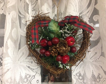 Grapevine Heart Wreath or Christmas Ornament