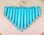 Blue Howlite Turquoise Bead Set, Spike Beads, Chunky Beads, Necklace Bead Set, Chunky Necklace Beads, 13 Piece Set
