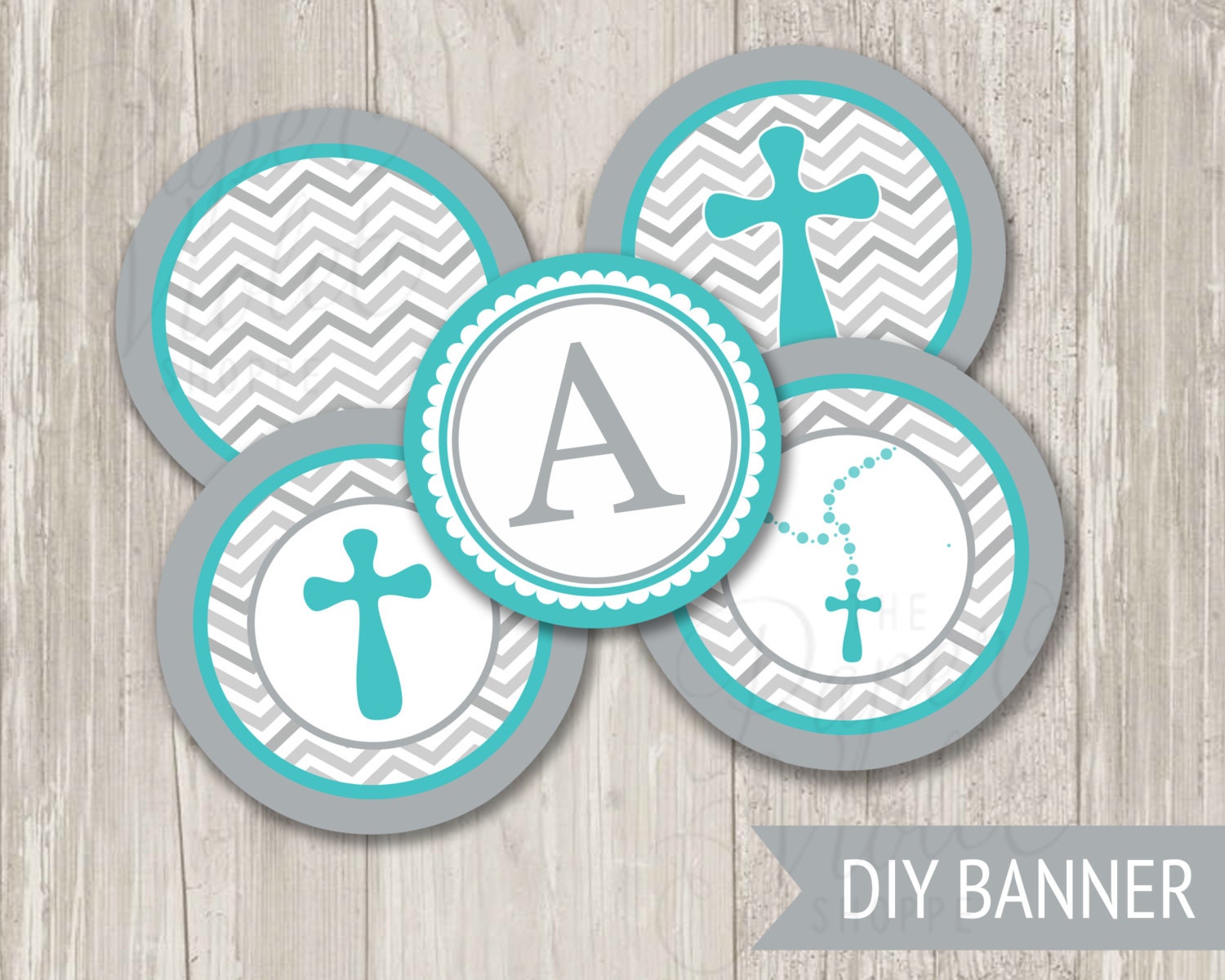 DIY Baptism Banner Printable by ThePaperVioletShoppe on Etsy