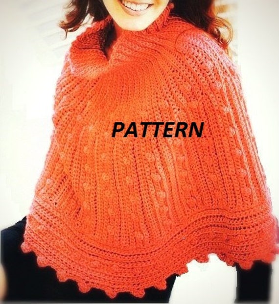 yarn crochet pattern necklace poncho scarf PATTERN by cape CopperLife crochet necklace collar