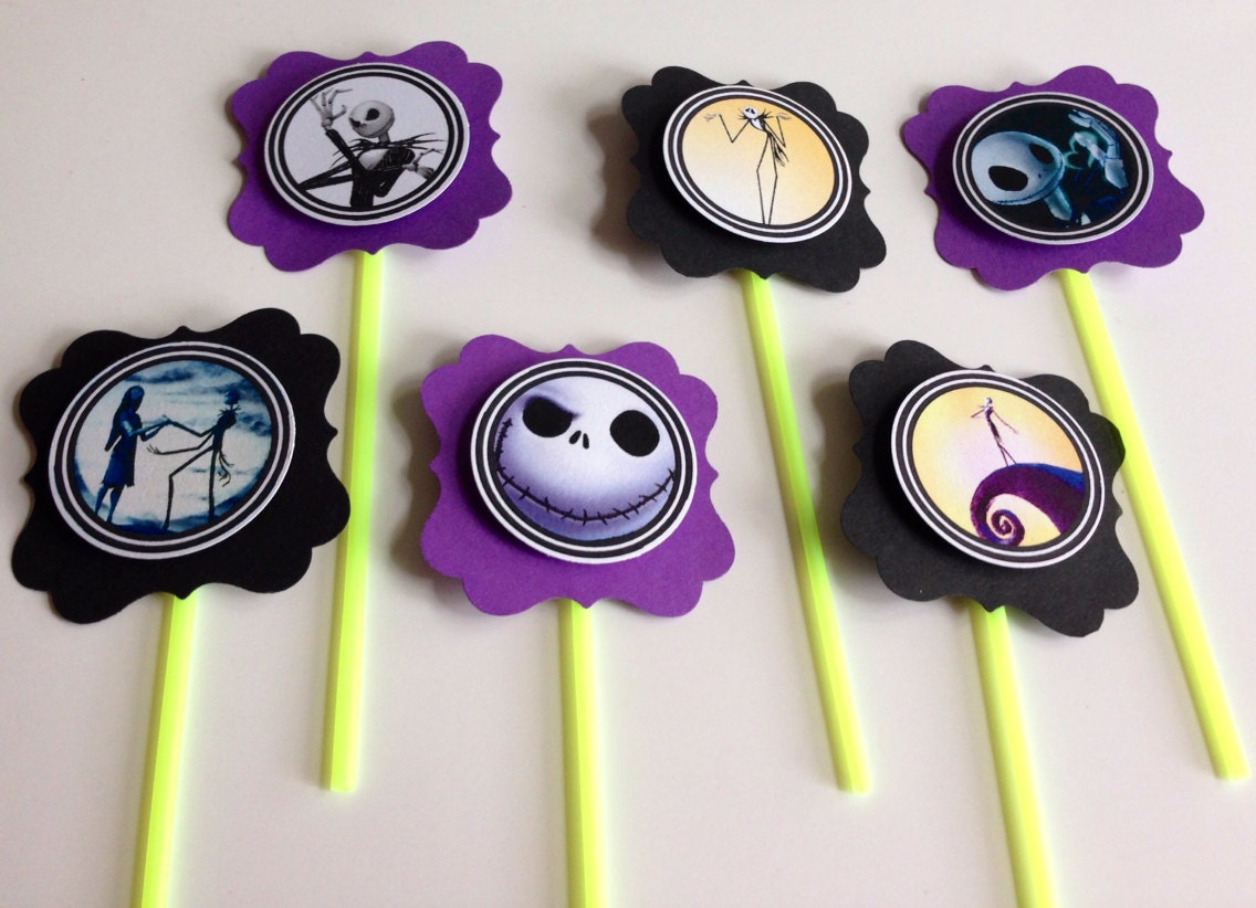 The Nightmare Before Christmas cupcake toppers Set of 12