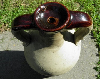 Rare Antique Terracotta/clay Olive Oil Jug From Italy