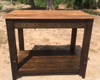 Farmhouse Bathroom Vanity with Reclaimed Wood Top