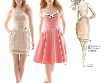 Simplicity Sewing Pattern 1353 Misses' Dresses with Skirts and Variations