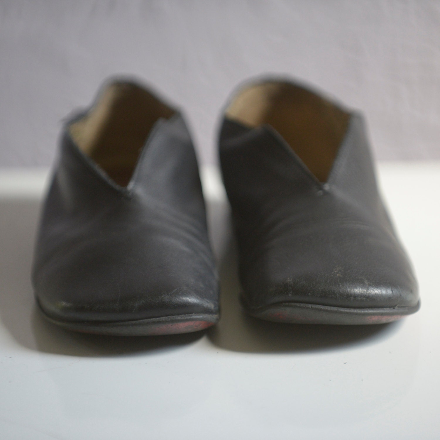 Vintage Camper Flat Euro Loafers Black Buttery by ClareFoxFinery