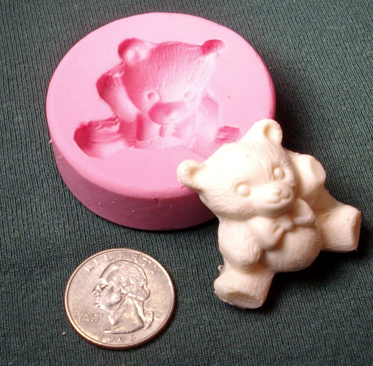 Silicone mold of teddy bear for soap candy jewelry
