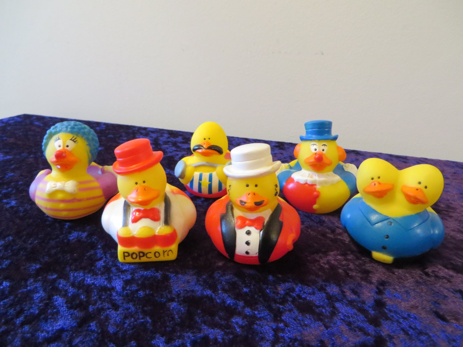 Circus/Carnival rubber ducks.Two-headed duck a clown by LotsaDuck