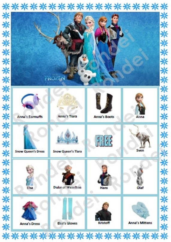 frozen bingo game