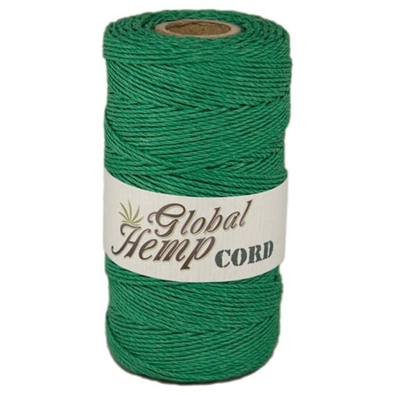 Global Hemp Green Polished Hemp Cord 1 mm 410 Feet by GlobalHemp