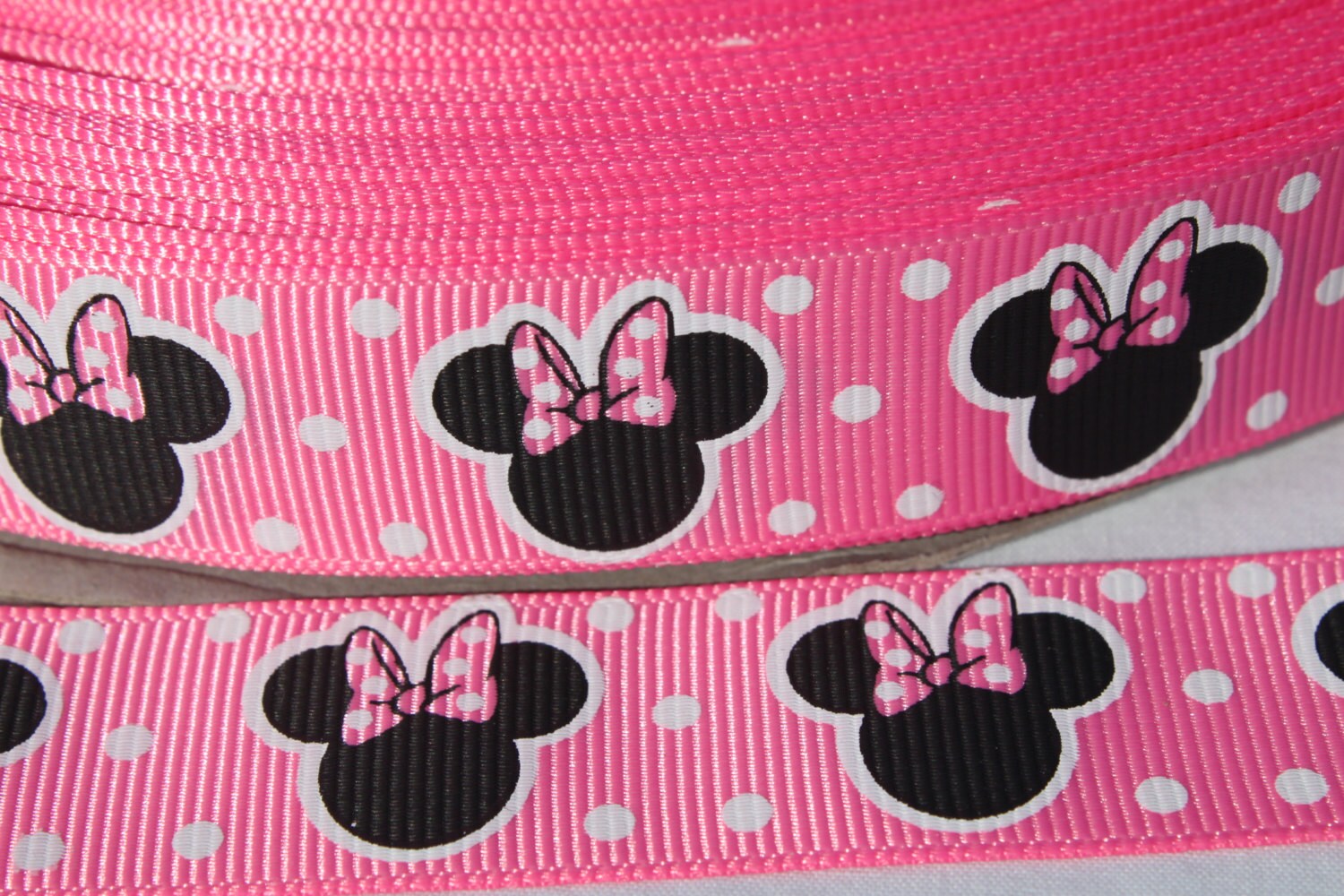 Minnie Mouse Ribbon 7/8 Inch Grosgrain Ribbon by the Yard for