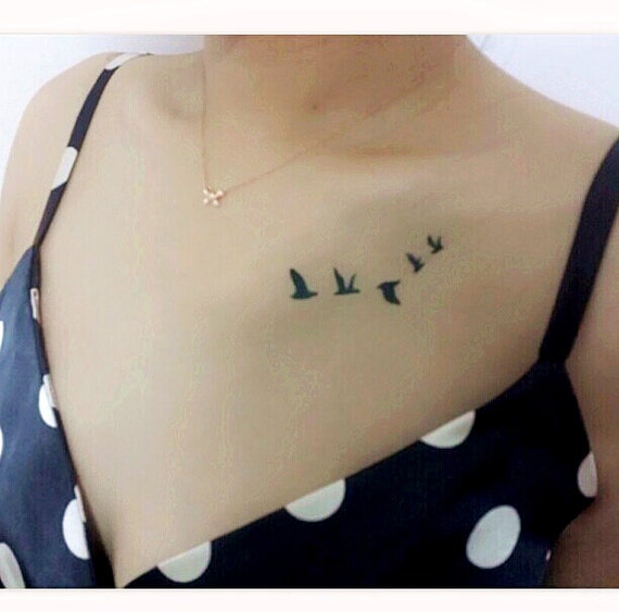 2pcs Flying Swallow/Bird temporary tattoo fake by MaomaoCreation