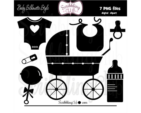 Babies Clip Art Silhouette Infant stock illustrations