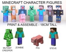 kits craft Supplies in   Paper paper Craft minecraft Crafts  Etsy Kits