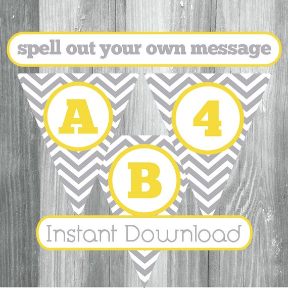 printable banner with letters numbers and punctuation to