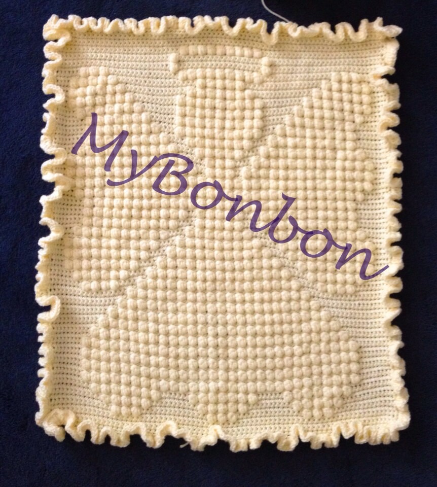 Crochet baby angel blanket yellow afghan newborn blanket