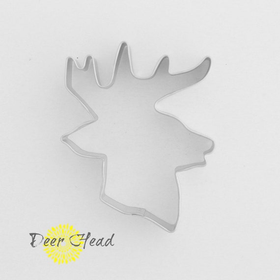 Deer Head Cookie Cutter Animal Cookie Cutter by TheButtercupHouse