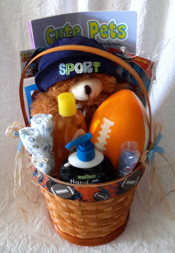 Items similar to TODDLER BOY GIFT Basket Sports Themed Containing 30