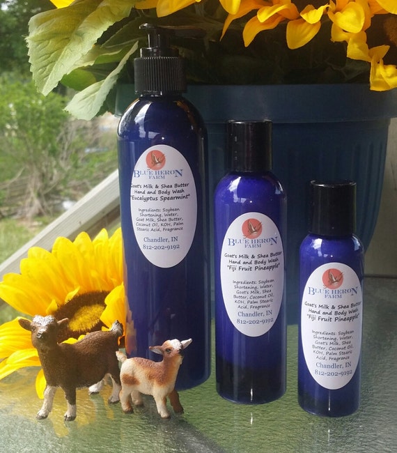 Goat Milk Liquid Soap Goat's Milk Body Wash by BlueHeronLotion