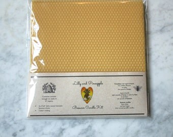 Natural Beeswax Candle Kit -makes six 8" tapers