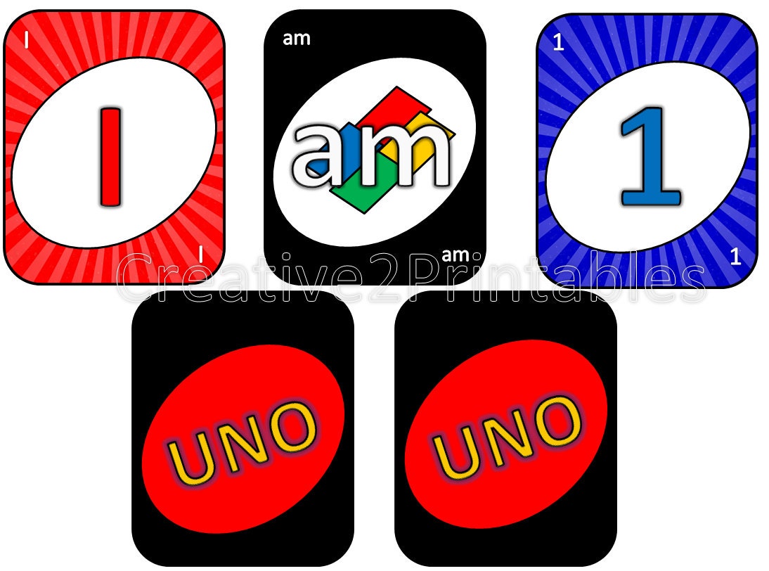 printable uno card cards royal traditional by creative2printables