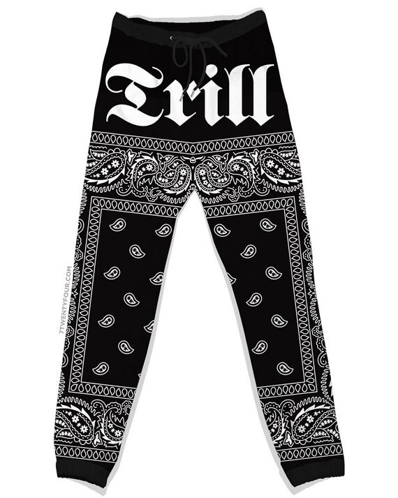 black bandana pants