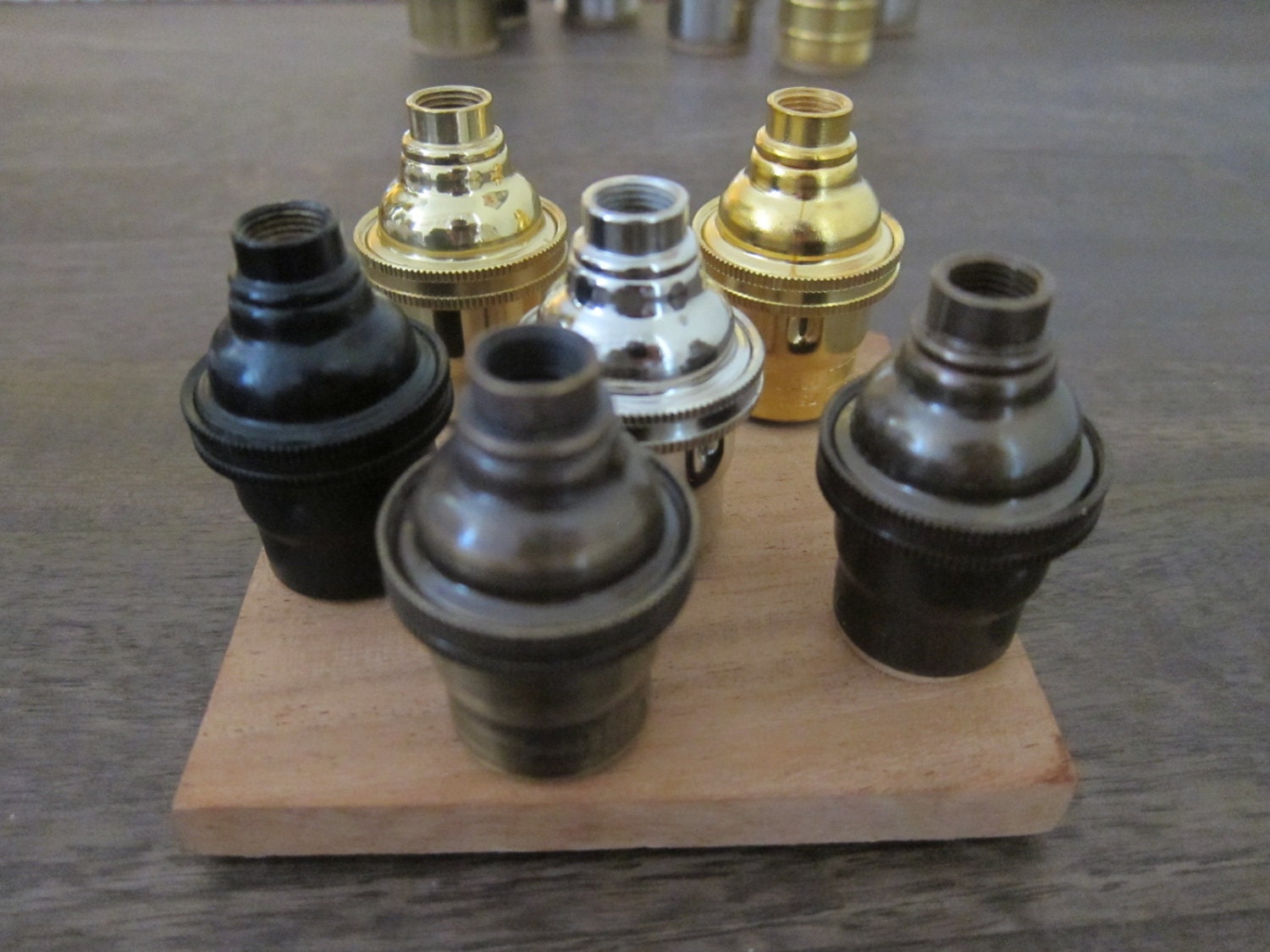 Solid Brass Candelabra Light Socket Keyless by libertyelectric