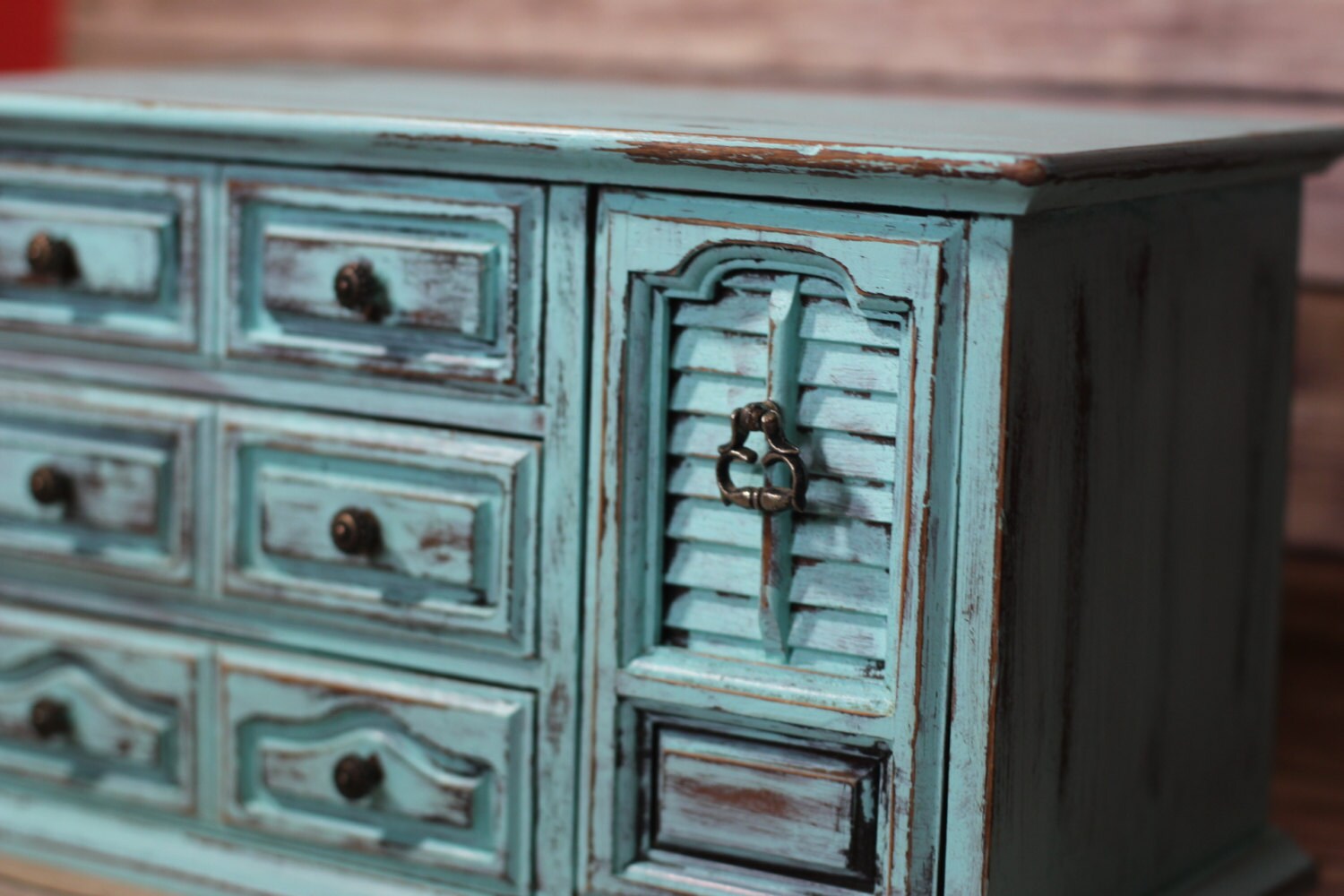 Black Friday SALE BLUE JEWELRY Box Pretty Blue Jewelry Chest