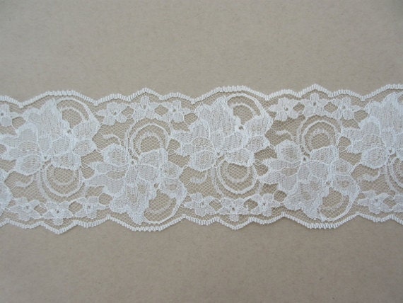 Ivory Lace Trim Ribbon 3 3/4 inch wide Sewing Trim