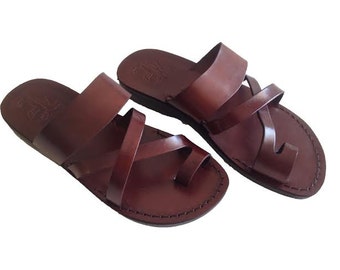 ... Pharaoh Sandals Leather Strap Sandal Flip Flops Shoes Size EU 35-46