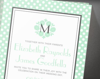 Polka Dot Wedding invites