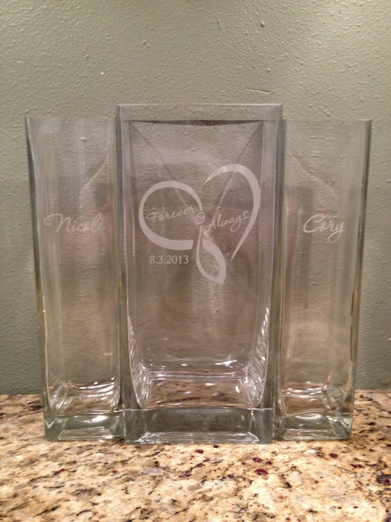 Unity sand vase Sand ceremony vase Unity by VitalBridalKeepsakes