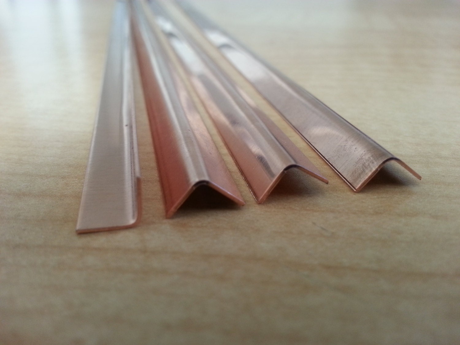 Copper Sheet Angle 1/4 x 1/4 16oz/.021 Thick
