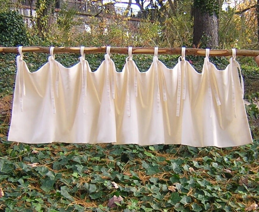 Tie Top Valance or Tie Top Drapery Panel