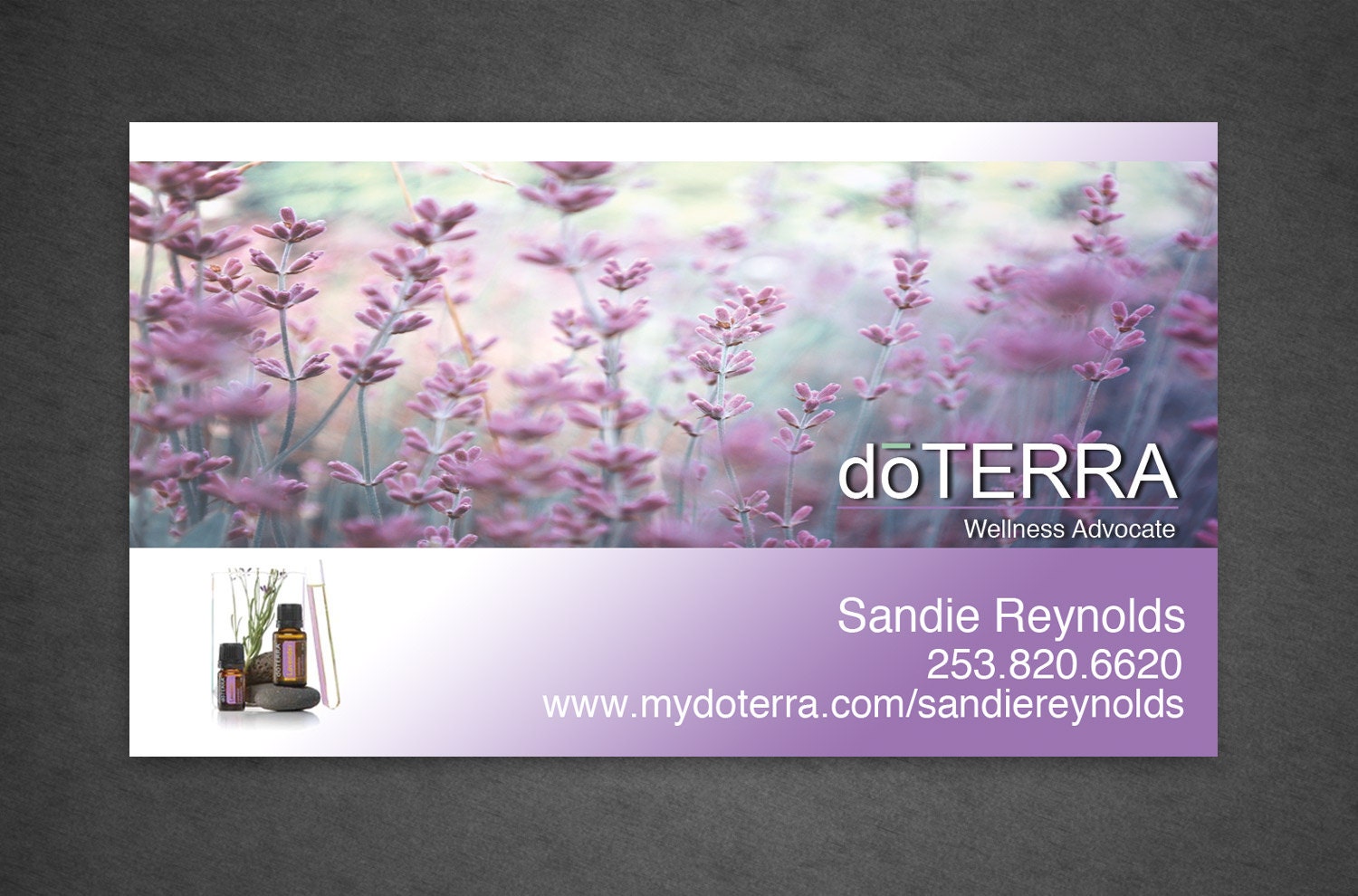 Printed DoTerra Business Card Design Full Color By