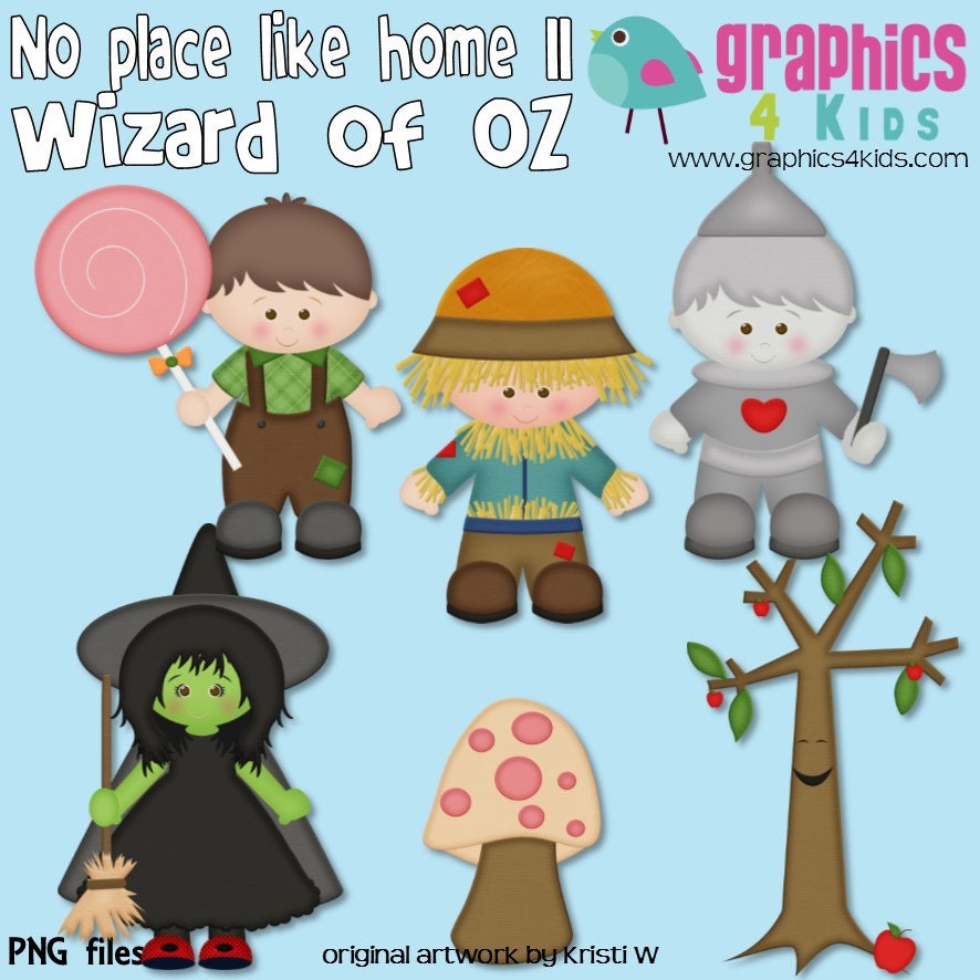 No place like home 2 Wizard of Oz Digital Clipart Clip art