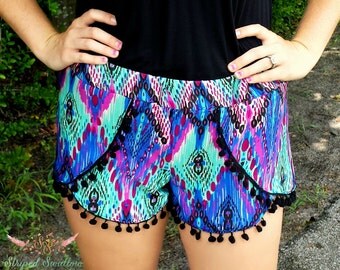 Women's Coachella Shorts PDF Sewing Pattern ... Sizes XS-XXL