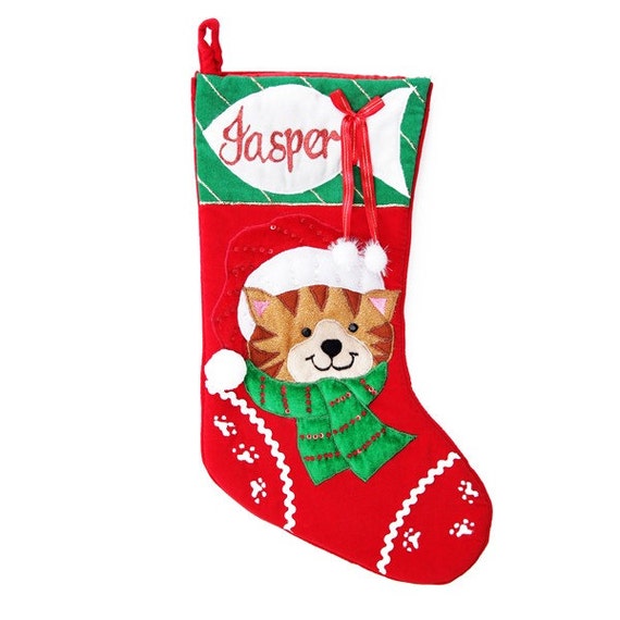 Personalised Cat Pet Christmas Stocking